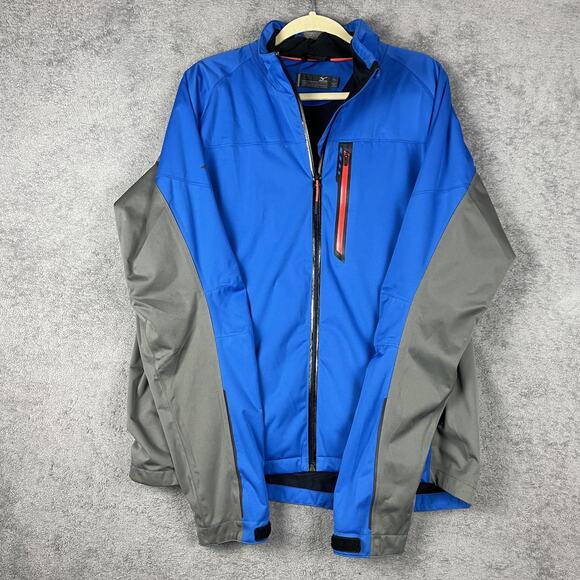 Mizuno Pro Jacket Mens XL Blue Softshell Impermalite Water Resistant 52GE5003 - Picture 5 of 16